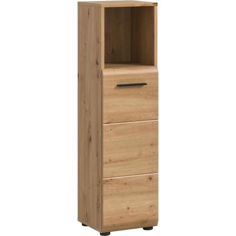Ice Badschrank 1 Tür, 1 Regal Eiche Dekor.
