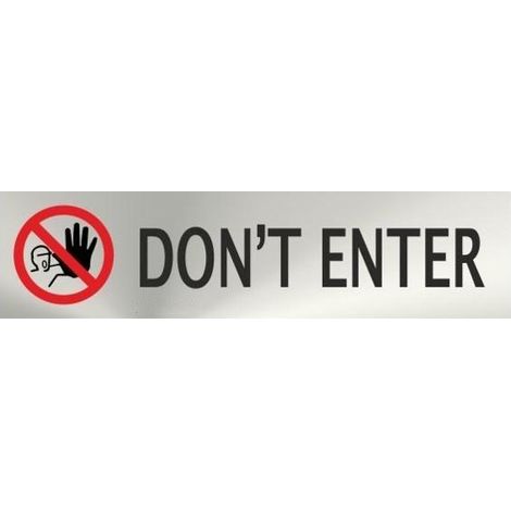 Señal informativa inglés Don't Enter de acero Inoxidable de 0'8mm 50 x 200 mm SEKURECO (1/2)