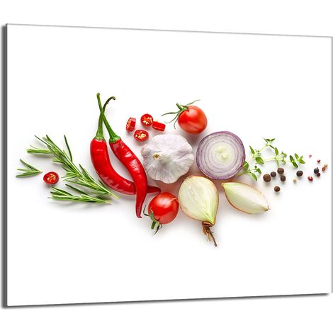 Placa protectora de vidrio para estufa 60x52 Verduras (1/5)