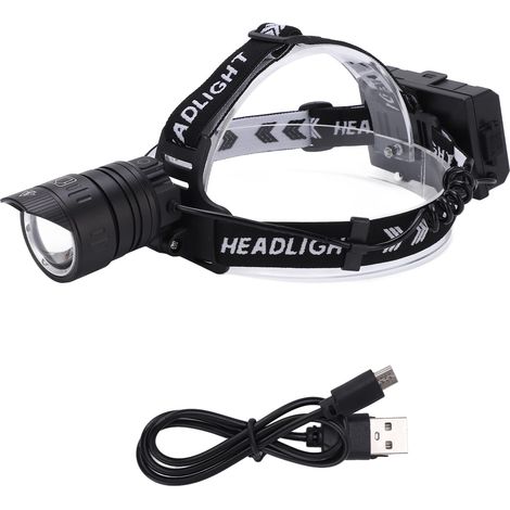 Lampada frontale super luminosa per esterni con sensore di movimento, ricaricabile tramite USB, ideale per escursionismo e campeggio. (1/5)