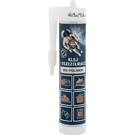 Pulsar MS-40 POLYMER, Kleb- und Dichtstoff, MS-Polymer, farblos, einkomponentig, flexibel, UV-beständig, 290 ml, hohe Haftung, Bauwesen, Industrie