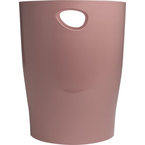 EXACOMPTA - Rif. 45338D - Set di 8 cestini di carta ECOBIN Skandi con manici - Volume 15 litri - Dimensioni 26,3 x 26,3 x 33,5 cm - per ufficio o casa - Colore rosa antico (1/5)