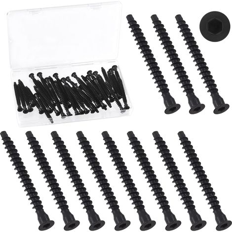 Assortment kit of zinc-plated carbon steel confirmation screws, furniture connecting screws (Allen point, M7×70mm) (1/5)