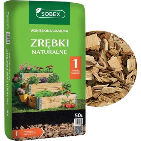 Trucioli di legno per aiuole rialzate decorative 50L