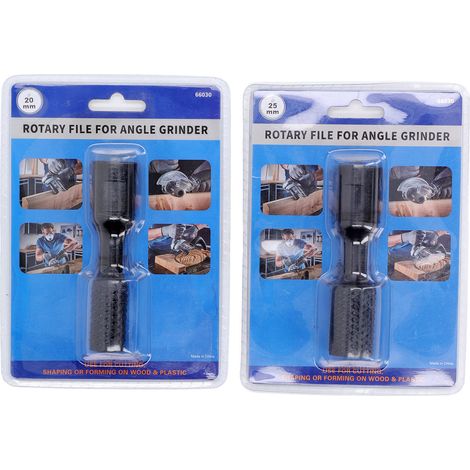Ortviai Fraise rotative cylindrique en carbure pour meuleuse d’angle – 2 pièces, diamètres 20 mm et 25 mm, pour bois et plastique (1/5)