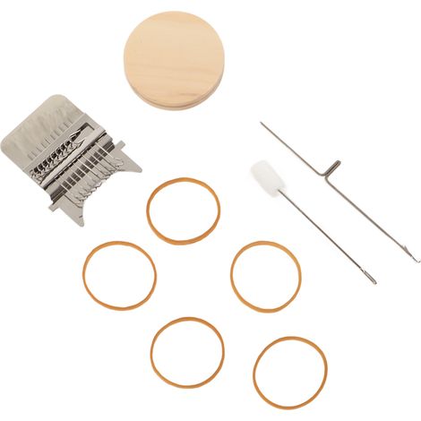 Petit métier à tisser, cadre de tissage en bois, petits outils de tissage, outils textiles en métal pour le bricolage, planche en bois massif à 10 aiguilles. (1/5)