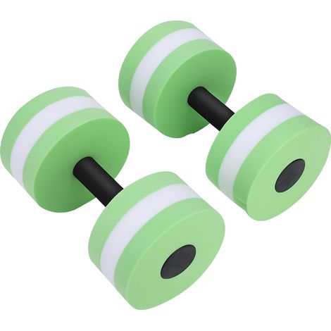 Paire de flotteurs aquatiques haltères musculation fitness yoga vert (1/5)