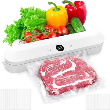 Machine sous vide alimentaire – 10 sacs sous vide inclus – Aspiration haute efficacité – Compact et léger pour conservation optimale (1/5)