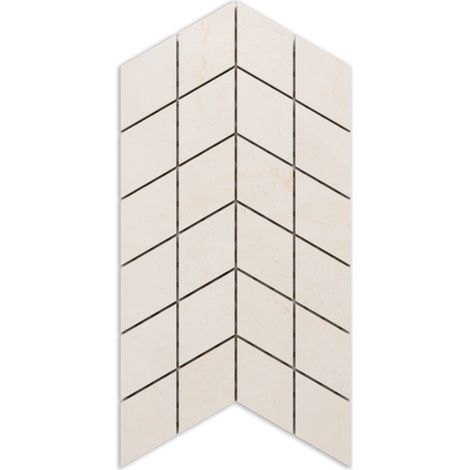 Ilcom mosaico in gres su rete per bagno e cucina R9 17.2cm x 29.8cm - Desert glow mini chevron (1/3)