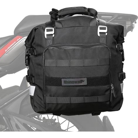 Motorrad Satteltasche 20L Wasserdicht Gepäcktasche Schwarz LED Reflektierend (1/5)