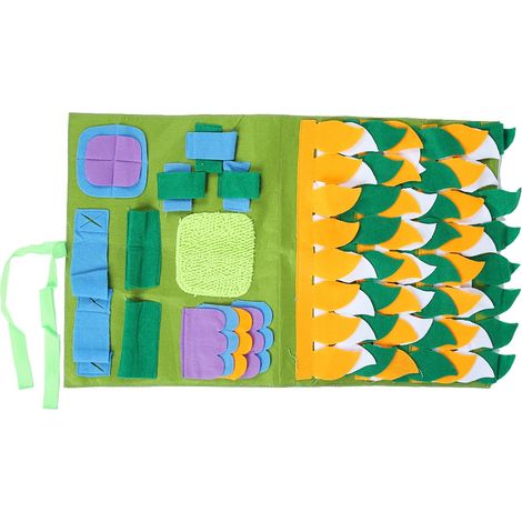 Tapis De Fouille Pour Chien - Coton Lavable Vert Clair - Entraînement Et Jeu Interactif - 1 Pièce (1/5)