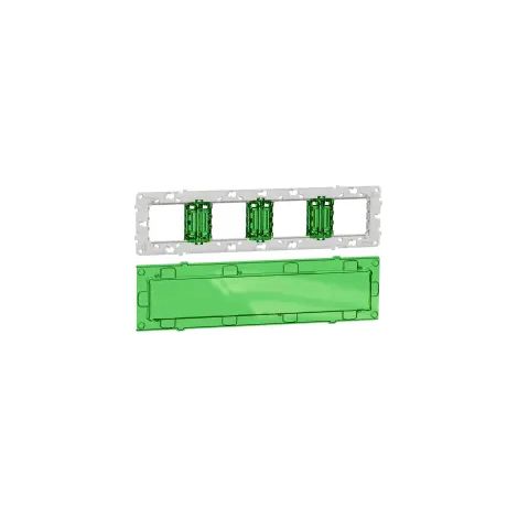 Unica - support de fixation 10 mod / 4 postes + protection de chantier - zamac (NU7008C) (1/2)