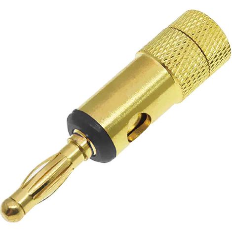 Fiche banane 4 mm RS PRO Noir Mâle 24A 30V ( Prix pour Sachet de 2 ) (1/2)