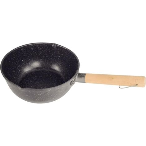 Casserole Cuisine en Fer Revêtement Antiadhésif et Poignée Confortable, Petite Marmite Noire pour Cuisinière à Induction, pour Viande et Cuisson Quotidienne (1/5)