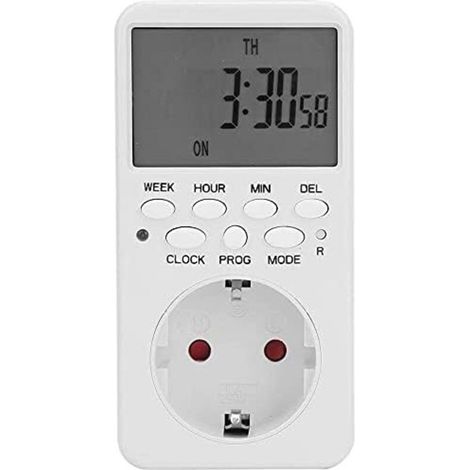 Horloge, sonnerie et minuterie pour tableau électriquePrise de minuterie numérique programmable à cycle automatique de 7 jours 1m 99h99m