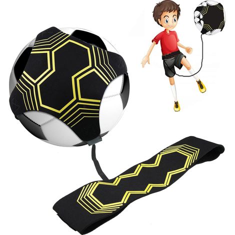Entraîneur de football pour enfants - Cadeau d'entraînement de football mains libres avec ceinture réglable - Outil d'entraînement de football pour adultes (1/5)