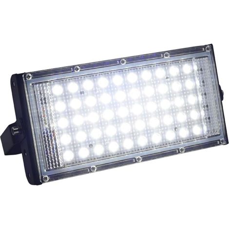 Projecteur LED extérieur 50W, étanche IP66, projecteur extérieur ultra-lumineux, blanc froid pour jardin, cour, garage, Classe énergétique E - 6500 K blanc froid (1/5)