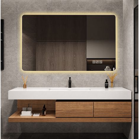 Specchio LED bagno 60 x 120 cm antiappannamento, 3 colori, dimmerabile DESVIAE (1/5)