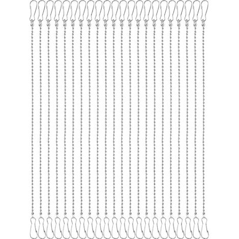 Chaînes de suspension pour plantes, décoration extérieure, 120 crochets en métal argenté (1/5)