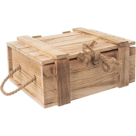 Aufbewahrungsbox orion Holz 30x21x12 cm mit Griff (1/3)