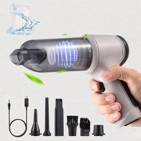 Mini aspirateur à main portable sans fil, moteur à brosse 12000 Pa, aspiration à 2 niveaux, batterie intégrée de grande capacité pour voiture maison b (1/5)