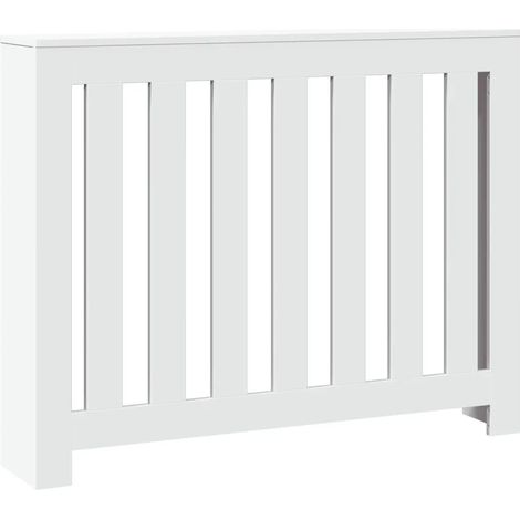 Cache-radiateur moderne étagère décorative 104 x 20 x 82 cm en bois d'ingénierie blanc (1/5)