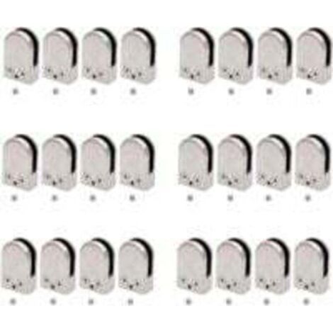Pinces à verre pour garde-corps, 24 pièces, clips de retenue en acier inoxydable trempé, support de verre réglable de 6 à 8 mm pour balustrade, escalier, main courante, support de verre en métal