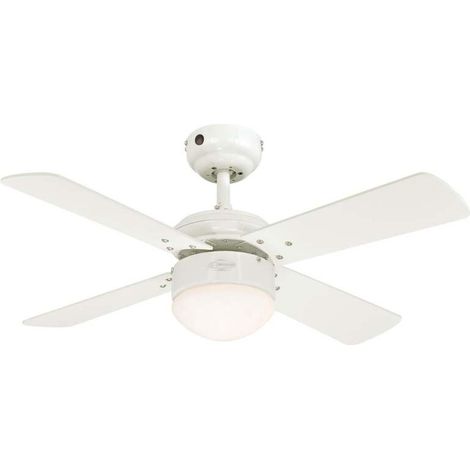 [GEBRAUCHT] B-Ware Westinghouse Deckenventilator Colosseum mit LED weiß ahorn 90cm Fernbedienung (1/2)