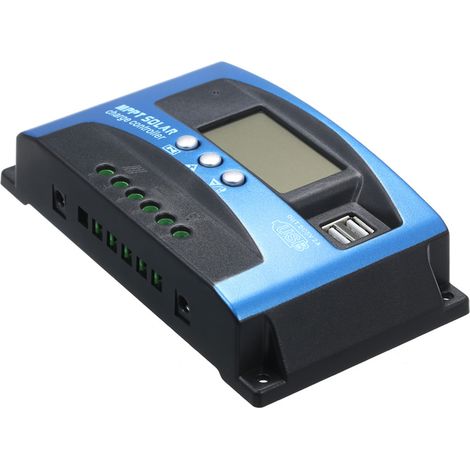 Contrôleur de Charge solaire MPPT 30A, double écran LCD USB, régulateur de chargeur de panneau de cellule automatique (1/5)