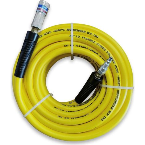Extensión de manguera de aire comprimido de 10 m – Diámetro interior de 8 mm – Presión de 20 bar – Con acoplamiento CEJN y conexión ISO6150B (1/2)