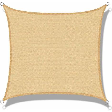 Rechteckiges Sonnensegel, 3 x 3 m, Sandschutz vor UV-Strahlen für Terrasse, Camping, Garten im Freien