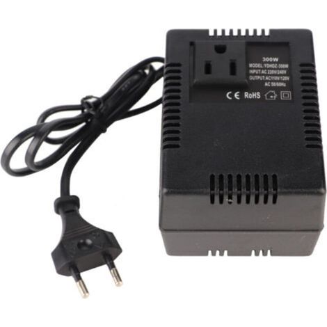 Convertisseur de tension 300W AC 220V à 110V – Adaptateur prise UE – Résistant à la chaleur – Compact et léger pour voyages