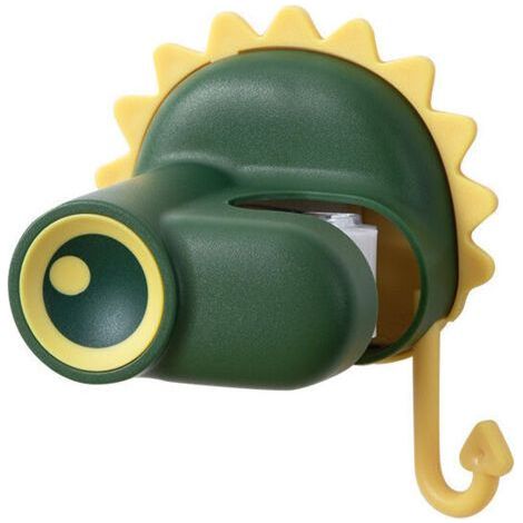 Vert Petit dinosaure vadrouille crochet dessin animé sans poinçon vadrouille salle de bain vadrouille support vadrouille stockage crochet artefact puissant vadrouille clip (1/5)