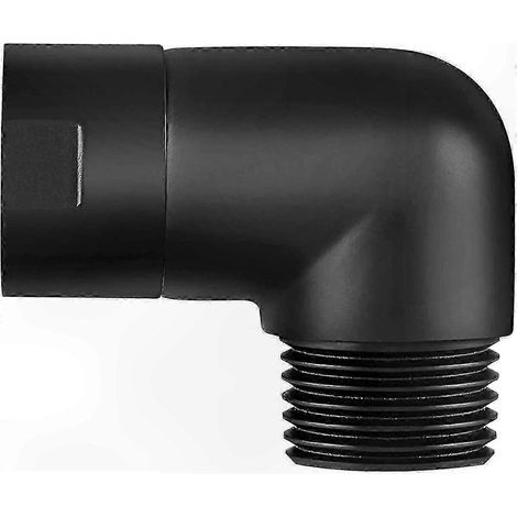 Adaptateur de pommeau de douche noir à 90 degrés, compatible avec les pommeaux de douche à main. (1/5)