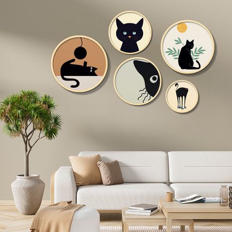 Arte de pared de MDF con marco Painting Multicolor (1/2)