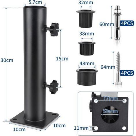 Lot de 4 supports d'étagères murales en métal, 8 pouces, support d'étagère robuste, supports rustiques en forme de L, étagères flottantes pour cuisine à domicile avec vis (1/4)