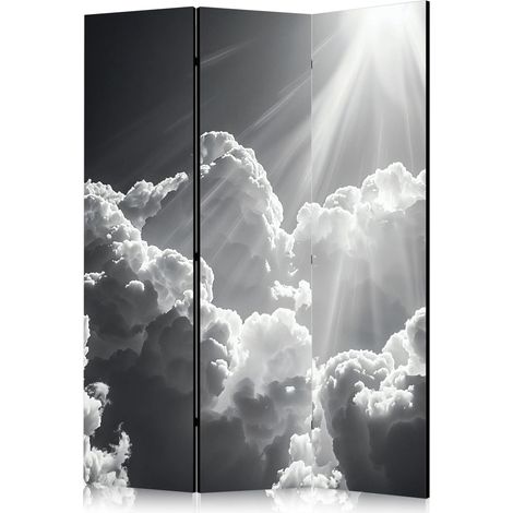 Paravent artgeist rayons de soleil 135 cm x 172 cm toile bois