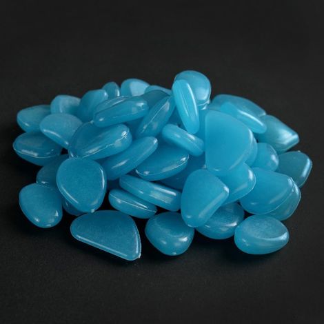 Lot de 50 Galets phosphorescents, 2-3cm, résine photoluminescente, pour jardin, allée, aquarium