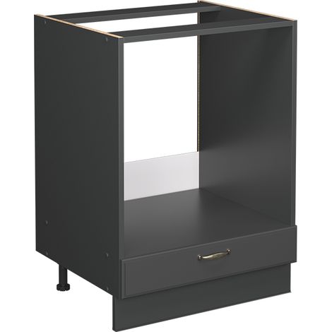 Meuble pour four Fame-Line, Anthrazit-Gold Landhaus, 60cm sans PT, Vicco