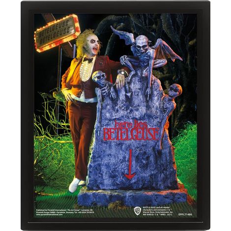 Poster lenticulaire 3D design cimetière 25 cm x 20 cm x 1,3 cm encadré art mural et art mural 3D image dans cadre photo (1/2)