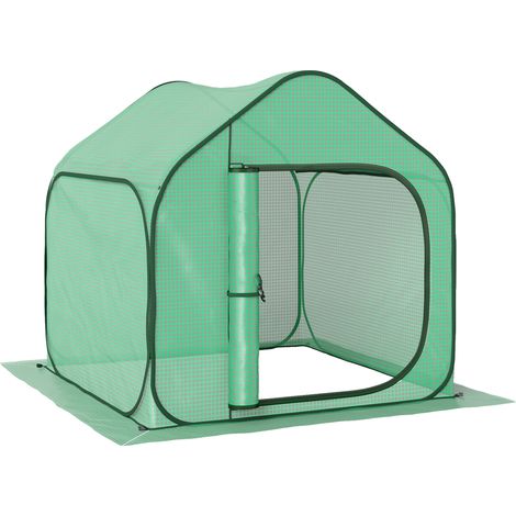 150 x 148cm Pop-Up Greenhouse - Green (1/4)