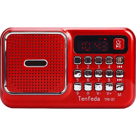 Radio portable AM/FM compacte à piles avec lecteur MP3 pour la maison ou le bureau (1/5)