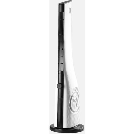 Ventilador De Torre Cebreros Blanco/negro 50w 3velocidades  Silencioso Temporizador 89x24x24cm