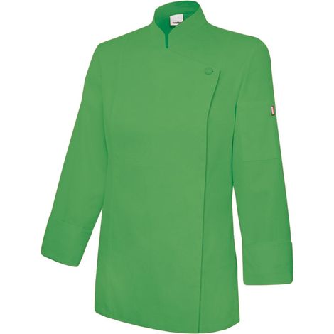 Chaqueta De Cocina Mujer Con Cremallera VERDE LIMA 36