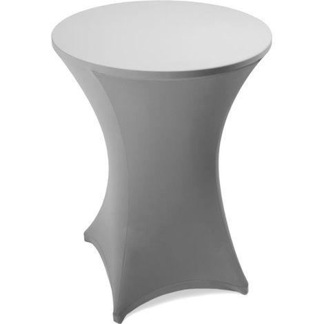 Stehtischhusse Stretch Stehtisch Ø 60 70 80 cm Husse Tisch Hussen Bistrotisch 70cm Ø / Hellgrau