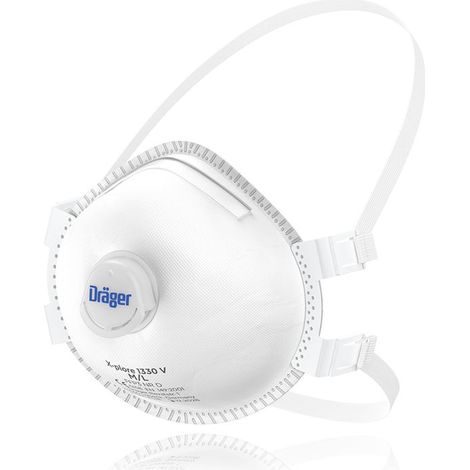 Dräger X-plore 1330 V Lot de 5 Masques de Protection respiratoire FFP3 Anti-Particules jetable Contre la poussière, Les Particules Fines, Taille S/M (1/5)