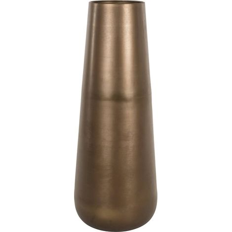 Vase décoratif en aluminium finition laiton antique élégant (1/4)