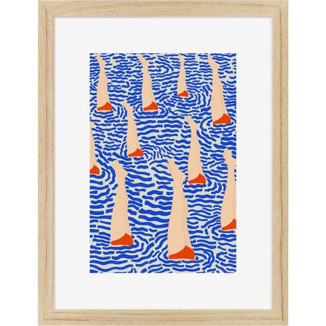 Image encadrée Bain 30x40 cm recyclable, visuel imprimé sans solvant - fabriqué en France (1/4)