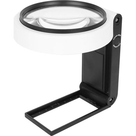 Loupe pliable grand format avec lampe LED 3,5 x 110 mm-Loupe pliable grand format avec lampe LED 3,5 x 110 mm (1/5)