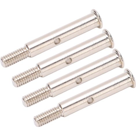 4-teilige 35-mm-Stahl-Vorderachse für RC-Car-Räder, Ersatz-Lenkwelle für Traxxas Slash 2WD, Fernsteuerungszubehör, silberfarben (1/5)
